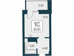 Продается Студия ЖК Сакура парк, дом 2, 25.5  м², 6600000 рублей