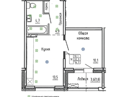 Продается 1-комнатная квартира ЖК Самоцветы, Бирюза дом 1, 34.1 м², 5150000 рублей