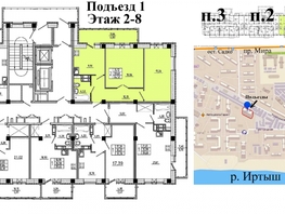 2-комнатная квартира, 64.52 м², 2-9/16 этаж