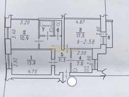 Продается 3-комнатная квартира Яковлева ул, 64 м², 4250000 рублей