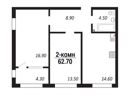 Продается 2-комнатная квартира ЖК ПАРК-квартал «Королёв», дом 4, 62.7  м², 8778000 рублей