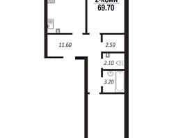 Продается 2-комнатная квартира ЖК ПАРК-квартал «Королёв», дом 4, 69.7  м², 10106500 рублей