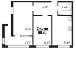 Продается 2-комнатная квартира ЖК ПАРК-квартал «Королёв», дом 4, 66.8  м², 9352000 рублей