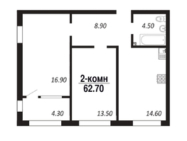 Продается 2-комнатная квартира ЖК ПАРК-квартал «Королёв», дом 4, 62.7  м², 8778000 рублей