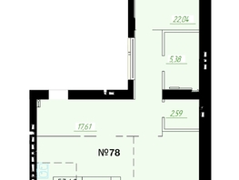 Продается 2-комнатная квартира ЖК Граф, 89.4 м², 16500000 рублей