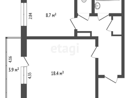 Продается 1-комнатная квартира Полтавцева ул, 37.7 м², 2200000 рублей