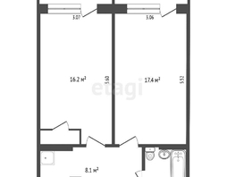 Продается 2-комнатная квартира Железнодорожная 1-я ул, 47.5  м², 4050000 рублей
