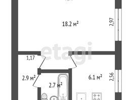 Продается 1-комнатная квартира Всеволода Иванова ул, 30.3 м², 3390000 рублей