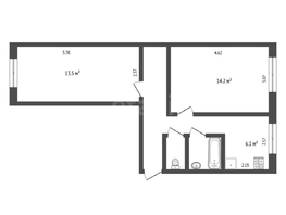 Продается 2-комнатная квартира 12 Декабря ул, 44.6 м², 3810000 рублей