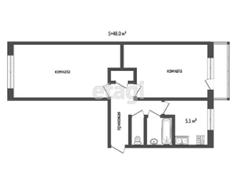 Продается 2-комнатная квартира Молодежная 3-я ул, 48.3  м², 4000000 рублей