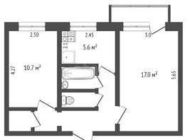 Продается 2-комнатная квартира Рабочая 5-я ул, 48.1 м², 4500000 рублей
