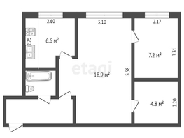Продается 3-комнатная квартира Маргелова ул, 44  м², 3000000 рублей
