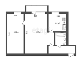 Продается 2-комнатная квартира 50 лет Профсоюзов ул, 46.1 м², 3605000 рублей
