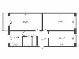 Продается 3-комнатная квартира Молодежная 3-я ул, 62.5 м², 4750000 рублей