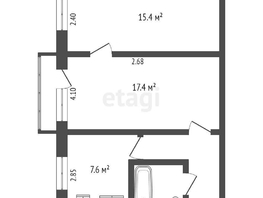 Продается 2-комнатная квартира Энтузиастов ул, 44.6 м², 4150000 рублей