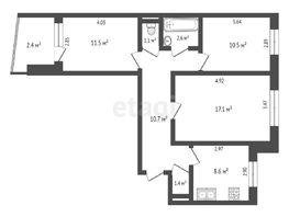 Продается 3-комнатная квартира Лесной проезд, 66  м², 6350000 рублей