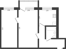 Продается 2-комнатная квартира Космический пр-кт, 44.4 м², 4150000 рублей