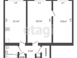 Продается 2-комнатная квартира Железнодорожная 1-я ул, 64.9  м², 6500000 рублей