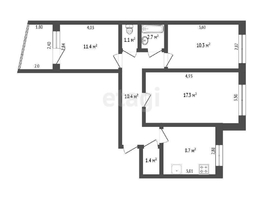 Продается 3-комнатная квартира Рокоссовского ул, 63.3 м², 5950000 рублей