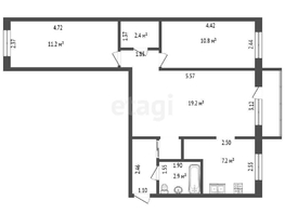 Продается 3-комнатная квартира Амурская 21-я ул, 58 м², 4400000 рублей