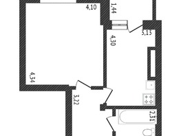 Продается 1-комнатная квартира Линия 9-я ул, 44.6 м², 5030000 рублей