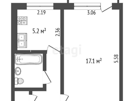 Продается 1-комнатная квартира Менделеева пр-кт, 30.1 м², 3550000 рублей