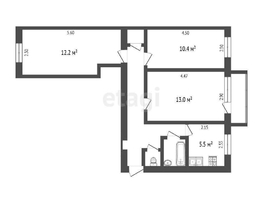 Продается 3-комнатная квартира Карла Маркса пр-кт, 55 м², 6900000 рублей