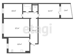 Продается 3-комнатная квартира Маргелова ул, 63.1  м², 4450000 рублей