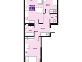 Продается 2-комнатная квартира ЖК Северное Сияние Премиум, 68.2 м², 10780000 рублей