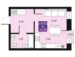 Продается Студия ЖК Северное Сияние Премиум, 33.2  м², 7200000 рублей