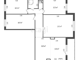 Продается 4-комнатная квартира Омская ул, 103.8  м², 9900000 рублей