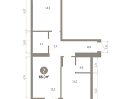 Продается 2-комнатная квартира ЖК Кварталы Драверта, дом 6, 66 м², 10890000 рублей