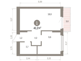 Продается 1-комнатная квартира ЖК Кварталы Драверта, дом 6, 41.18 м², 7470000 рублей