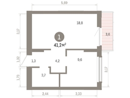Продается 1-комнатная квартира ЖК Кварталы Драверта, дом 6, 41.18 м², 7390000 рублей