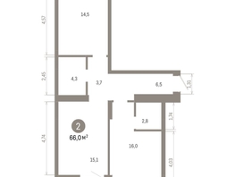 Продается 2-комнатная квартира ЖК Кварталы Драверта, дом 6, 66  м², 11000000 рублей