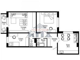 Продается 3-комнатная квартира ЖК Регата, дом 10, 93  м&sup2;, 9400000 рублей