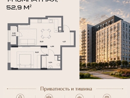 Продается 1-комнатная квартира ЖК Клубный дом на Пушкина, 52.9  м&sup2;, 12410000 рублей