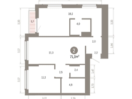 Продается 2-комнатная квартира ЖК Кварталы Драверта, дом 6, 71.26  м&sup2;, 12260000 рублей