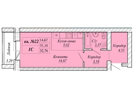 Продается Студия ЖК Семиреченская, дом 1, 32.76  м&sup2;, 5077800 рублей