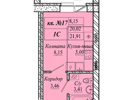 Продается Студия ЖК Семиреченская, дом 3, 21.91  м&sup2;, 4162900 рублей