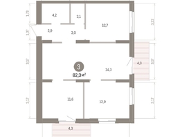 Продается 3-комнатная квартира ЖК Кварталы Драверта, дом 4, 82.3  м&sup2;, 13470000 рублей