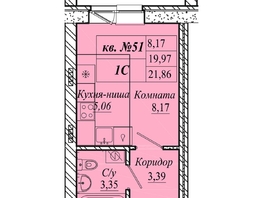 Продается Студия ЖК Семиреченская, дом 2, 21.86  м&sup2;, 3060400 рублей