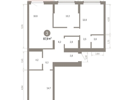 Продается 3-комнатная квартира ЖК Кварталы Драверта, дом 6, 87.86  м&sup2;, 13320000 рублей