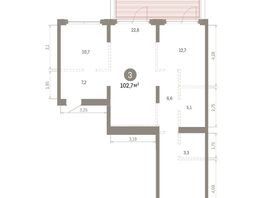 Продается 3-комнатная квартира ЖК Кварталы Драверта, дом 6, 102.68  м&sup2;, 14750000 рублей