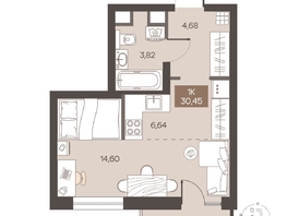 Продается 1-комнатная квартира ЖК Заря, дом 1.1, 30.45  м&sup2;, 5260000 рублей