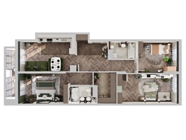 Продается 3-комнатная квартира ЖК Клубный дом на Пушкина, 104.62  м&sup2;, 20663000 рублей