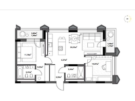 Продается 2-комнатная квартира ЖК Северное Сияние Бизнес, 78.55  м&sup2;, 15610000 рублей