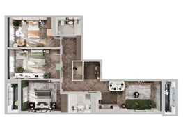 Продается 3-комнатная квартира ЖК Клубный дом на Пушкина, 99.83  м&sup2;, 19265490 рублей