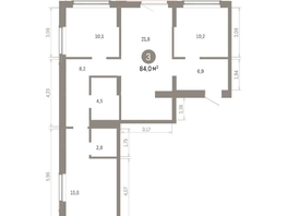 Продается 3-комнатная квартира ЖК Кварталы Драверта, дом 6, 83.98  м&sup2;, 13310000 рублей