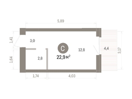 Продается Студия ЖК Кварталы Драверта, дом 4, 22.93  м&sup2;, 5210000 рублей